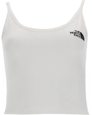 The North Face Logo Scoop Neck Top - White