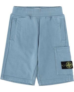 Stone Island Bermuda Con Logo - Blue