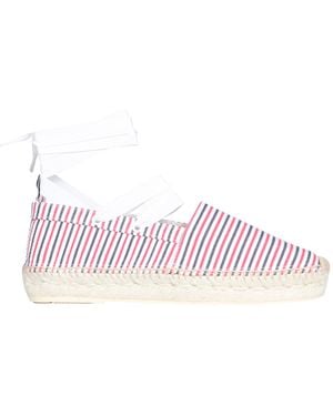 Thom Browne Striped Seersucker Cotton Espadrilles - Multicolour