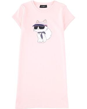 KARL LAGERFELD Vestito Maxi T-Shirt - Pink