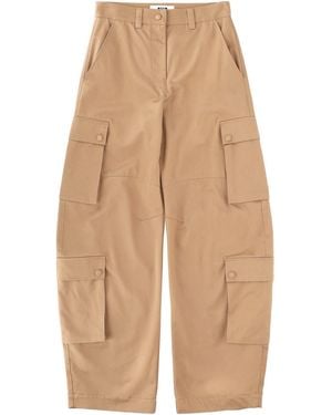 MSGM Cargo Trousers - Natural