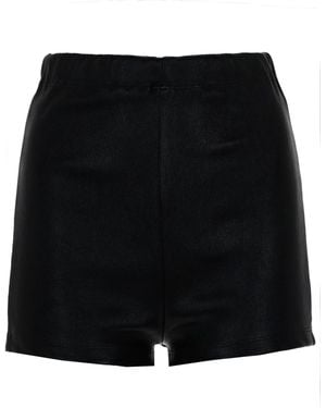 Rick Owens Leather Solid Shorts - Black
