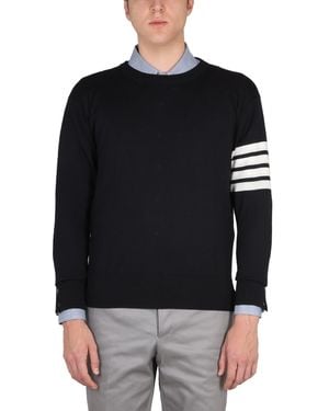 Thom Browne 4-Bar Stripe Jumper - Black