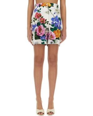 Dolce & Gabbana Shorts With Floral Motif - Multicolour