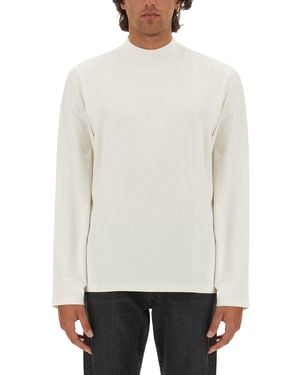 Courreges T-Shirt Con Logo - Bianco