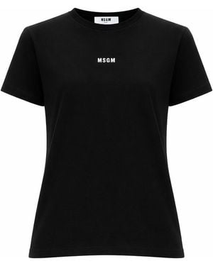 MSGM T-Shirt Con Micro Logo - Black