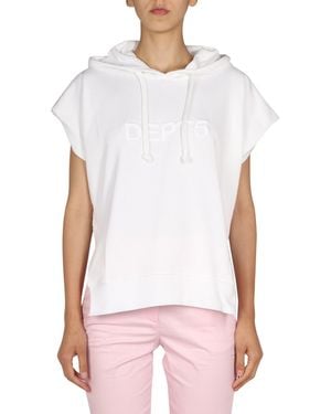 Department 5 Sleeveless Logo Sweatshirt - White