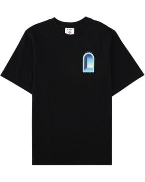 CASABLANCA T-Shirt Con Stampa - Black
