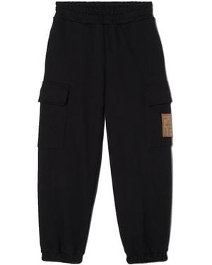 Fendi Cotton-Blend Sweatpants - Black