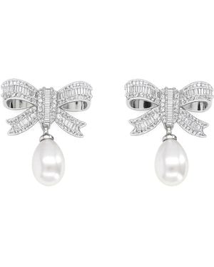 Self-Portrait Elegant Mini Earrings - Metallic