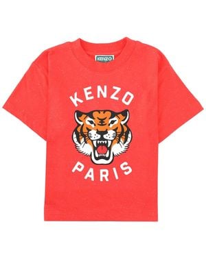 KENZO T-Shirt Con Stampa - Red
