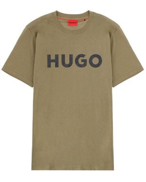 HUGO T-Shirt With Logo - Green