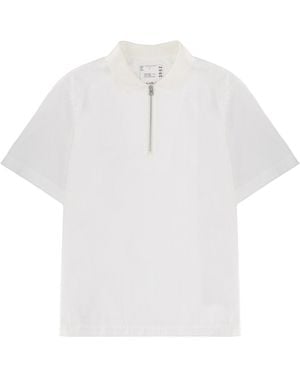 Sacai Polo Shirt With Zipper - White