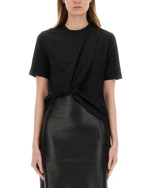 MSGM T-Shirt Asimmetrica - Nero