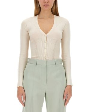 Lanvin Wool Blend Cardigan S - White