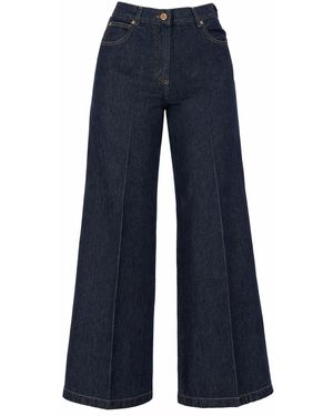 Aspesi Wide Leg Jeans With High Waist - Blue