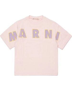 Marni T-Shirt With Logo - Pink