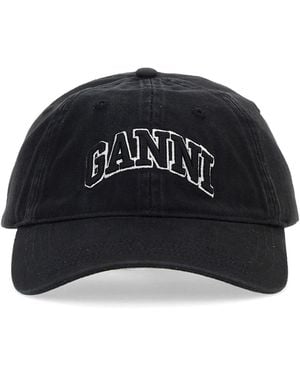 Ganni Cappello Da Baseball - Black