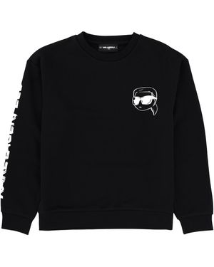 KARL LAGERFELD Felpa Con Stampe - Black