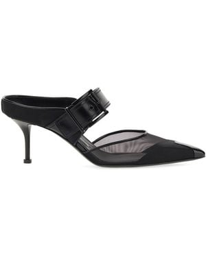 McQueen Punk Sandal With Buckle - White