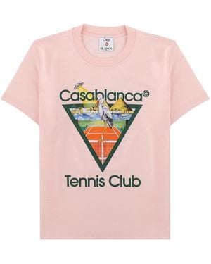 CASABLANCA T-Shirt "Pyramid Abduction" - Pink