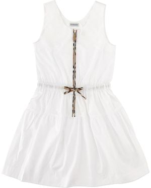 Burberry Vestito Con Zip - White