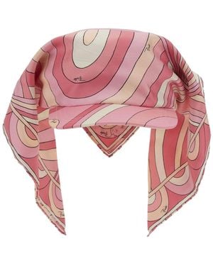 Emilio Pucci Visor With Scarf - Pink
