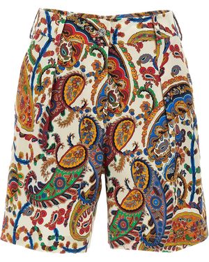 Etro Floral Paisley Print Shorts - Multicolour