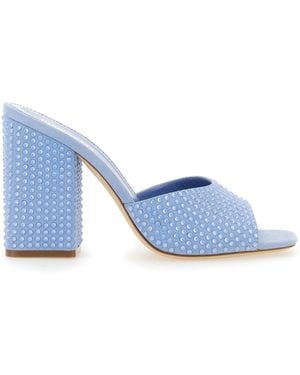 Paris Texas Mules Holly Anja Suede Mules - Blue