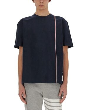 Thom Browne Jersey Short Sleeve Tee - Blue