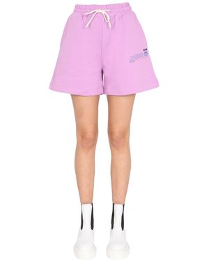 MSGM Graphic Shorts - Pink