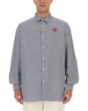 FAMILY FIRST Shirt With Logo - Grey