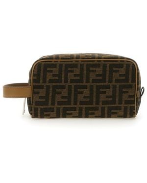 Fendi Beauty Case "Ff" Jacquard Small - Green