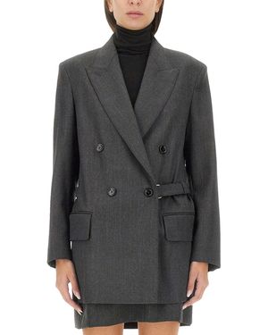 Max Mara Nebbie Virgin Wool Blazer - Grey