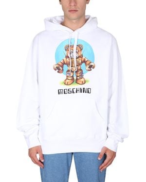Moschino Teddy Print Sweatshirt - White