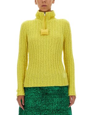 Moncler Genius 1 Moncler Jw Anderson Cotton Boucle Jersey - Yellow