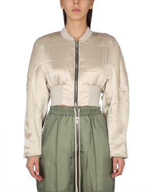 Rick Owens Girdered Flight Jacket - Natural