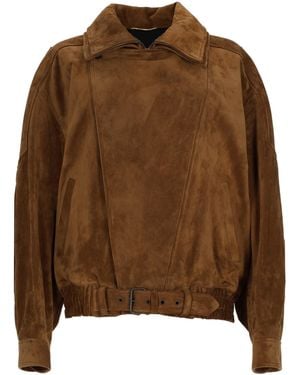 Saint Laurent Giacca Oversize - Brown