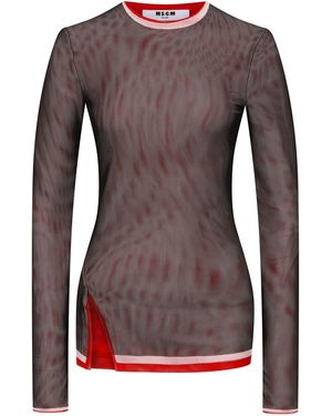 MSGM Long-Sleeved Top - Brown
