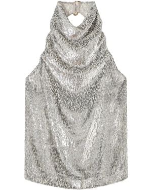 Stella McCartney Metalized Polyester Silk - Grey