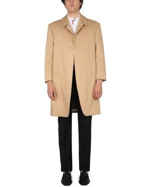 Thom Browne Straight Cut Coat - Natural