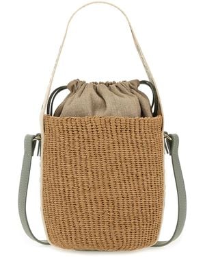 Chloé Bucket Bag "Woody" Small - Natural
