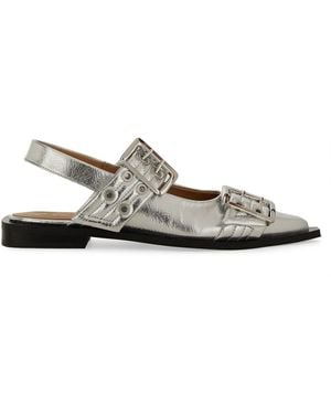 Ganni Shoes With Buckles - Metallic