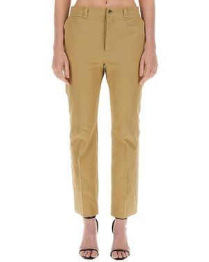 Saint Laurent Drill Trousers - Natural