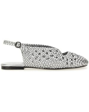 Hereu Empuria Metallic Slingback Sandal - White