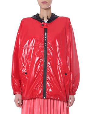 Givenchy Hooded Wind Jacket - Red