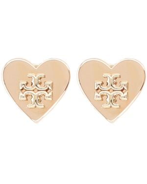 Tory Burch "Kira Heart" Earrings - Natural