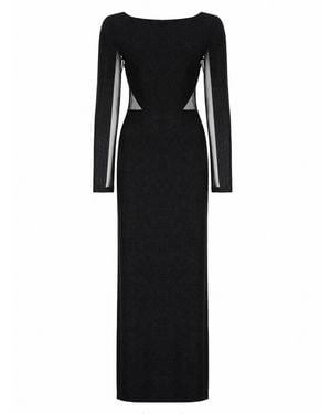 JOSHE Abito Lungo Con Inserti - Black