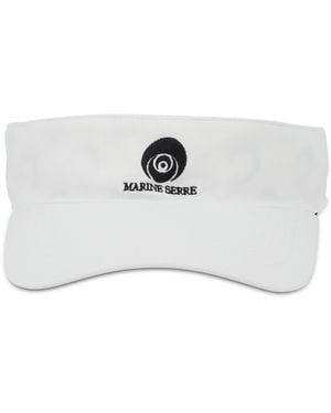 Marine Serre Visiera Con Logo - White