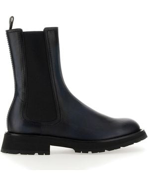 McQueen Leather Boot - Black